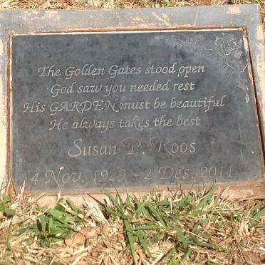 ROOS Susan P. 1929-2011