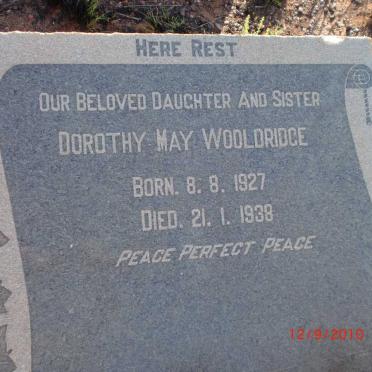 WOOLDRIDGE Dorothy May 1927-1938