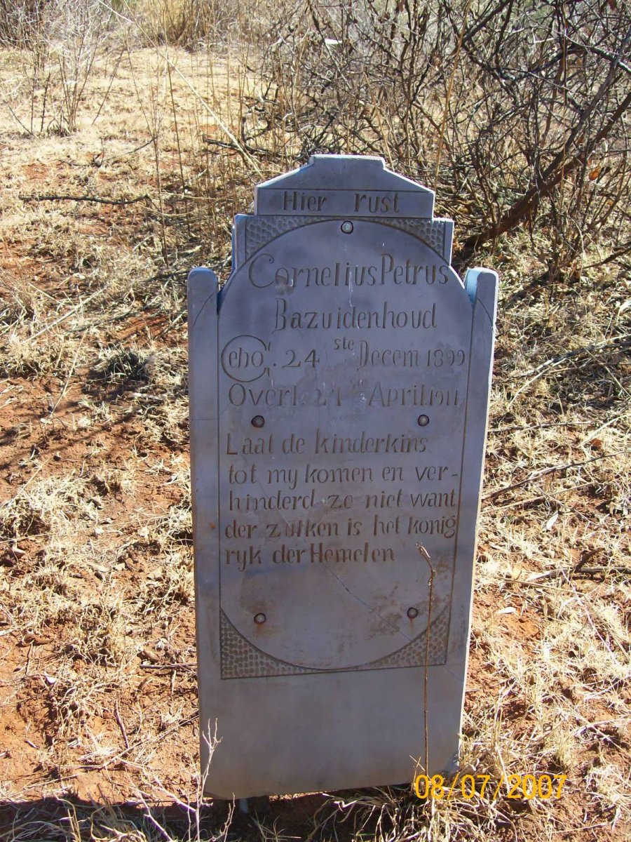 BAZUIDENHOUD Cornelius Petrus 1899-1911