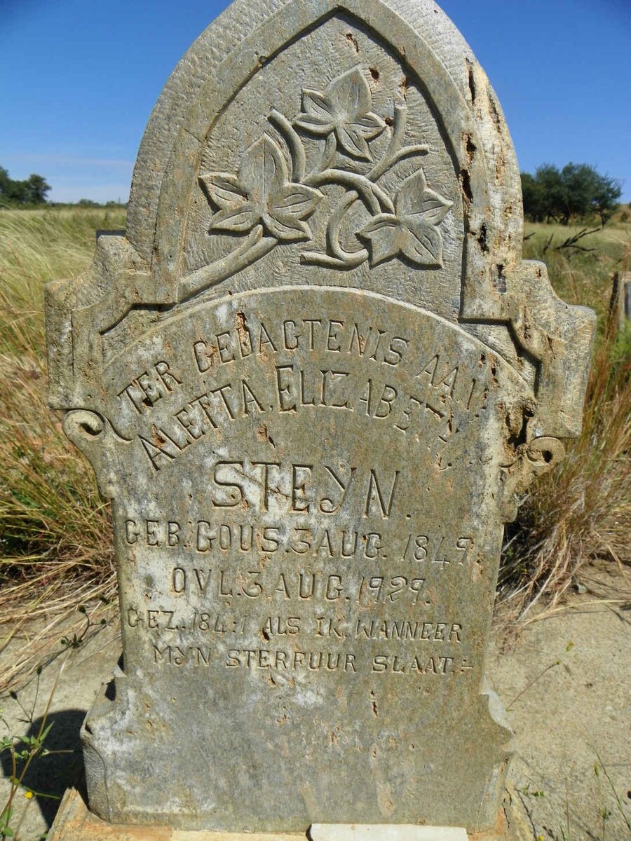 STEYN Aletta Elizabeth nee GOUS 1849-1929