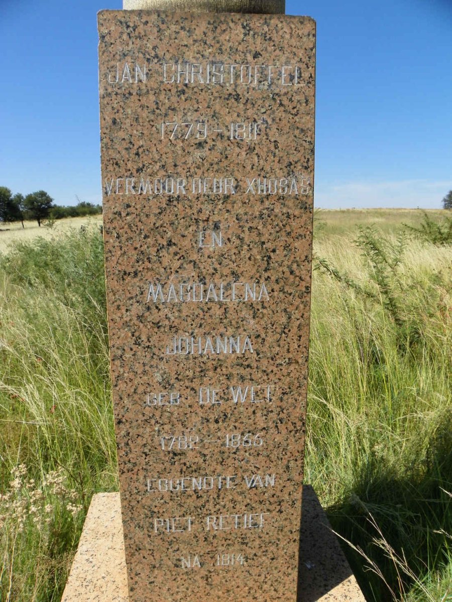 GREYLING Jan Christoffel 1779-1811 &amp; Magdalena Johanna DE WET 1782-1855