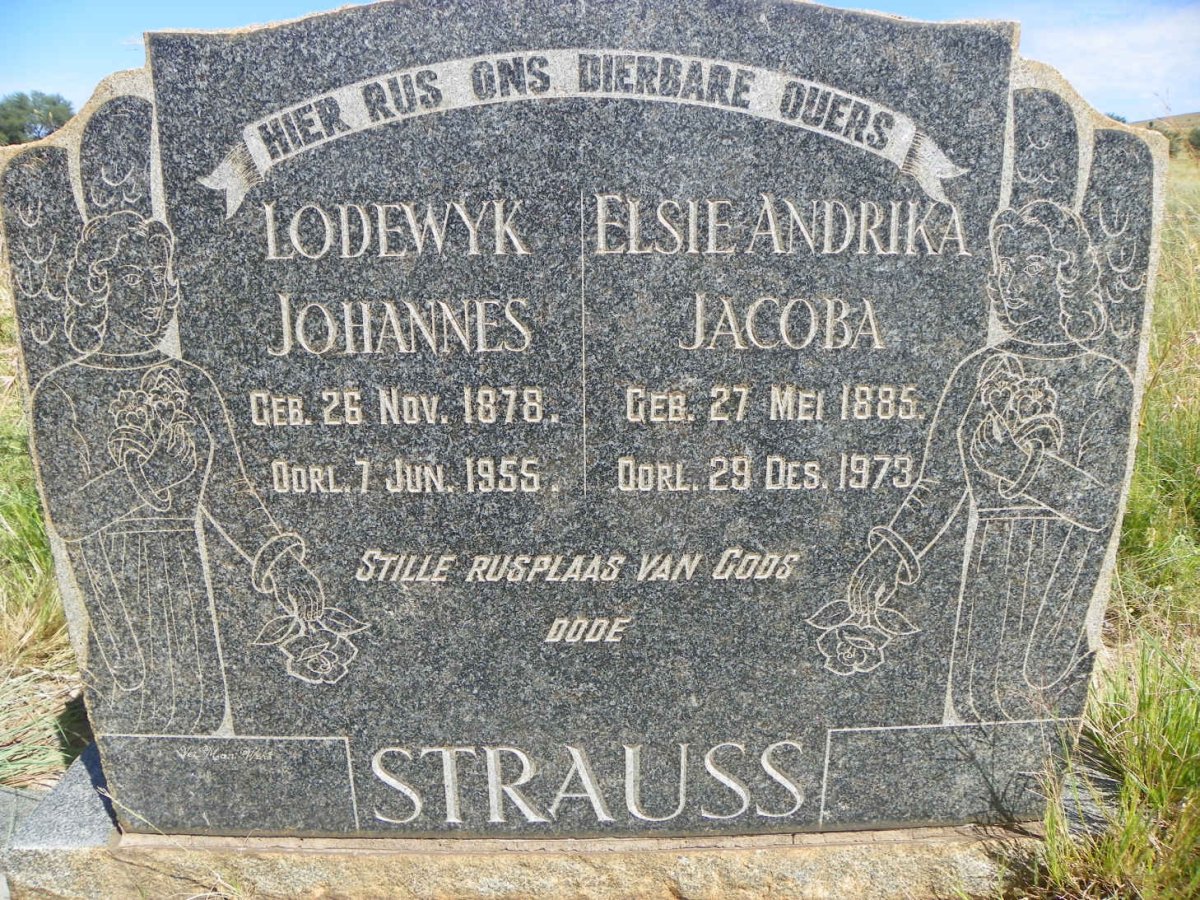 STRAUSS Lodewyk Johannes 1878-1955 &amp; Elsie Andrika Jacoba 1885-1973