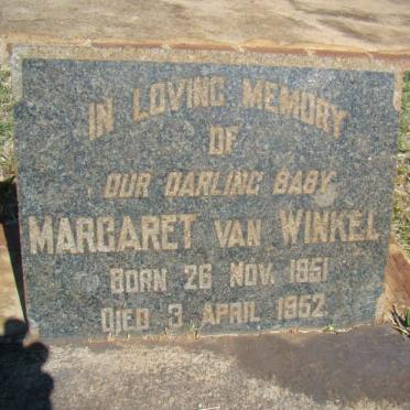 WINKEL Margaret, van 1951-1952