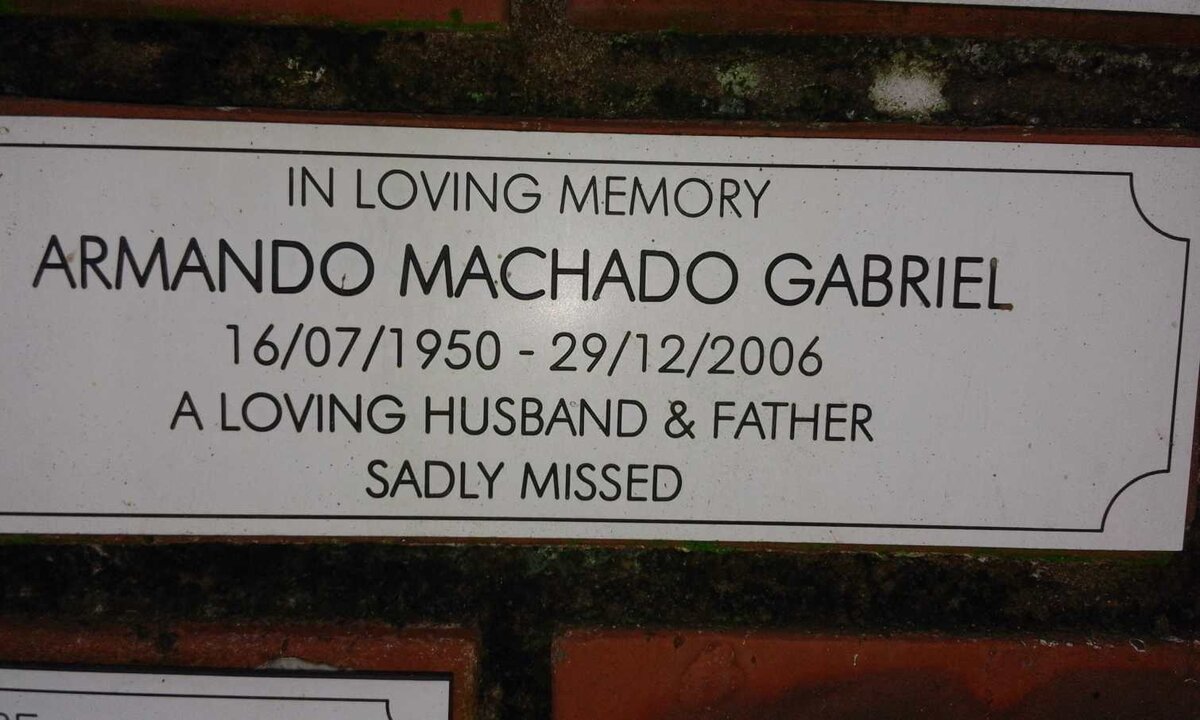 GABRIEL Armando Machado 1950-2006