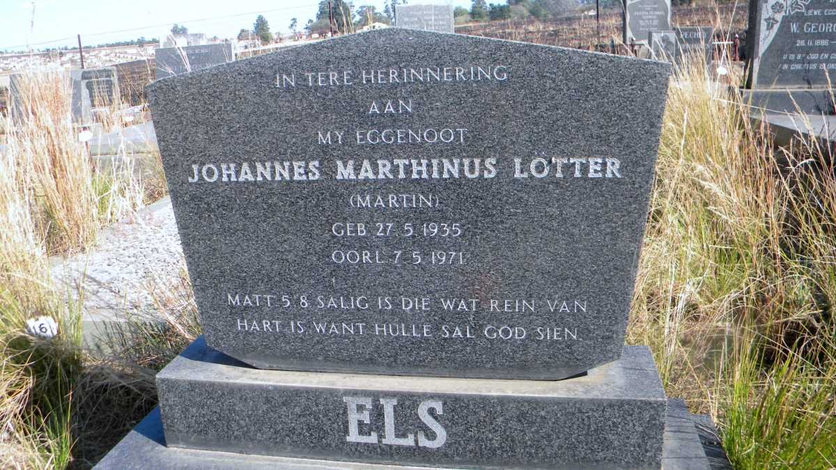 ELS Johannes Marthinus Lotter 1935-1971