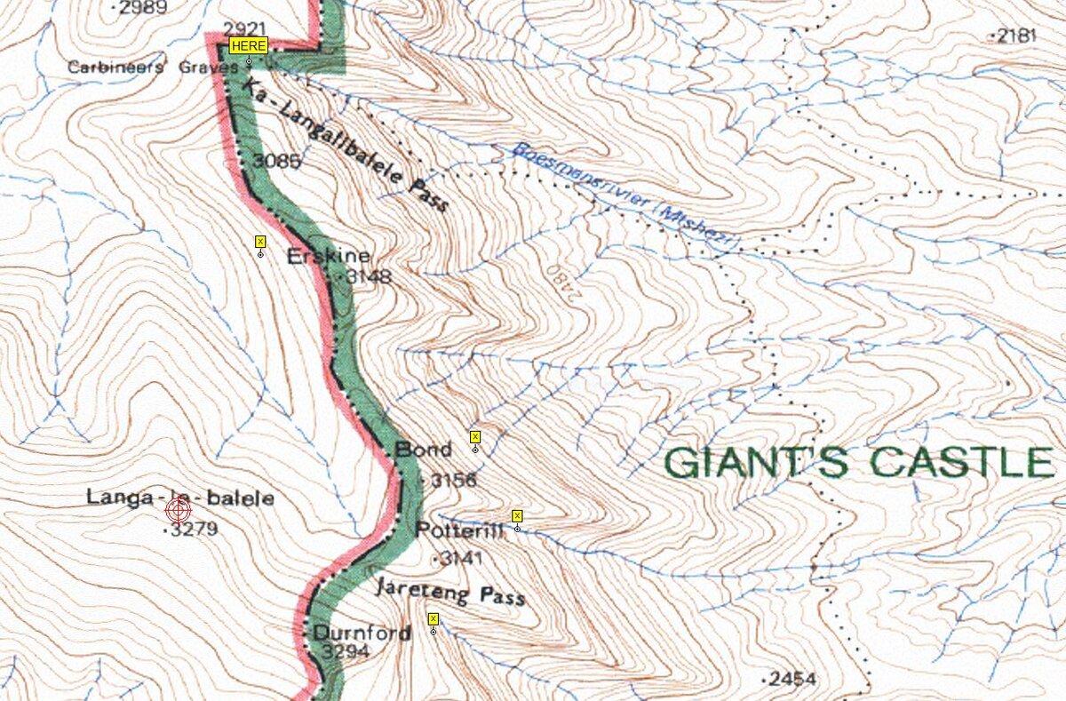 1. Langalibalele Pass Memorial Map