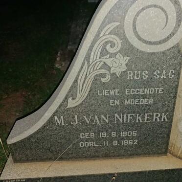 NIEKERK M.J. van 1905-1962