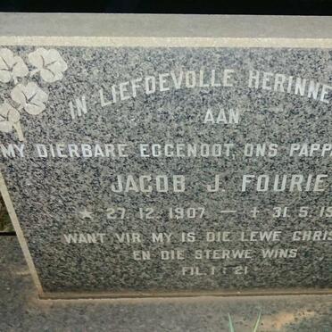 FOURIE Jacob J. 1907-1981