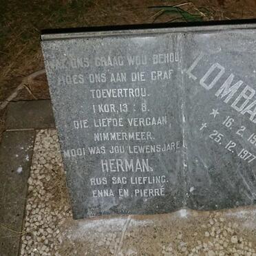 LOMBAARD Herman 1930-1977