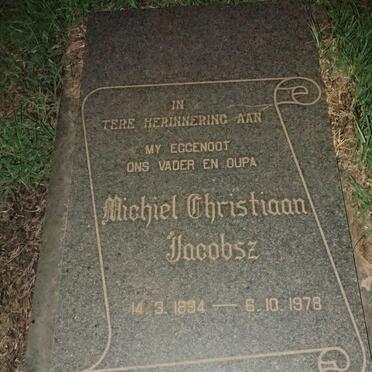 JACOBSZ Michiel Christiaan 1894-1978