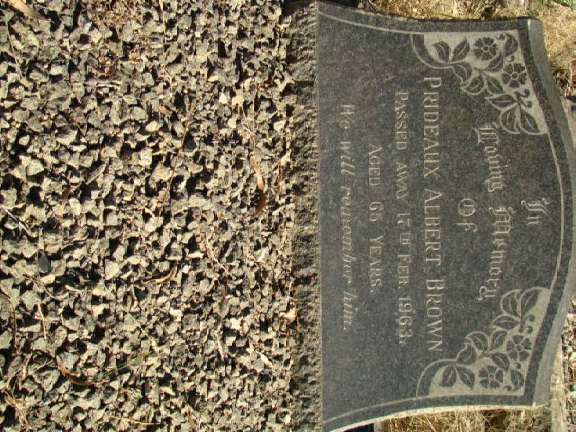 BROWN Prideaux Albert -1963