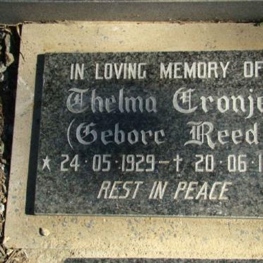 CRONJE Thelma nee REED 1929-1997