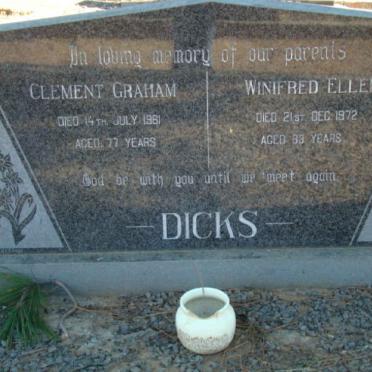 DICKS Clement Graham -1961 &amp; Winifred Ellen -1972