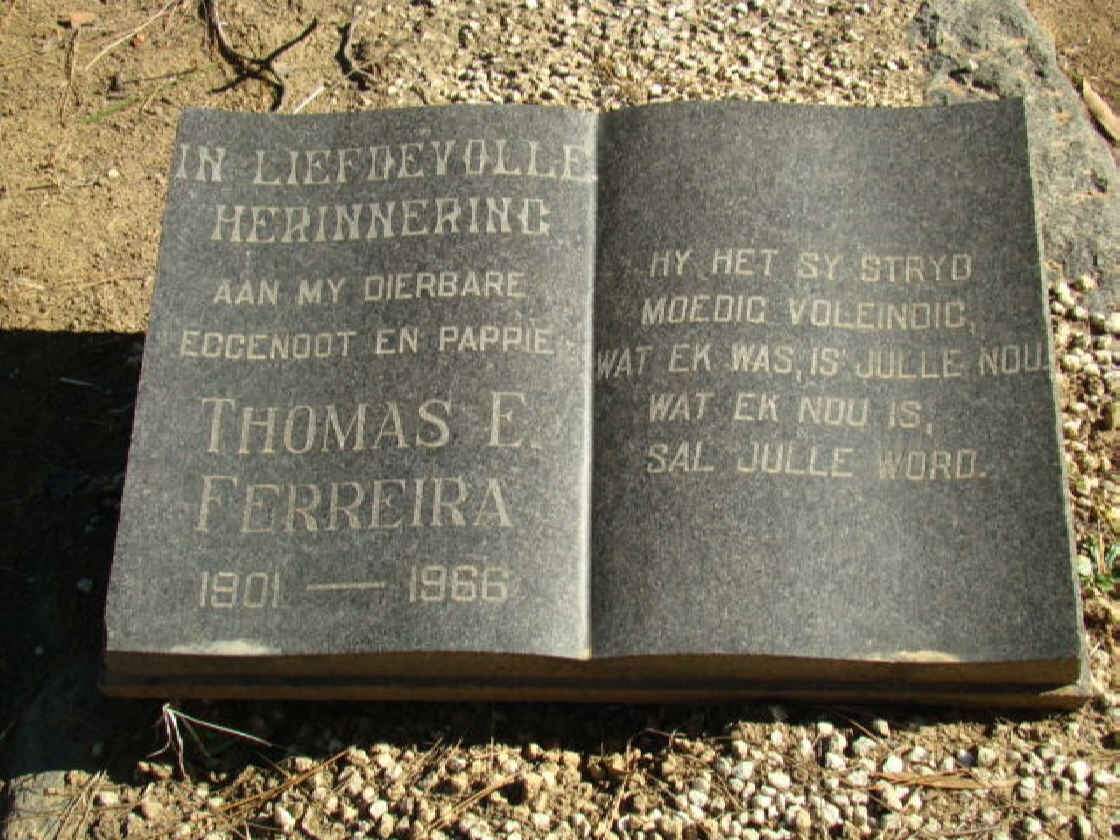 FERREIRA Thomas E. 1901-1966