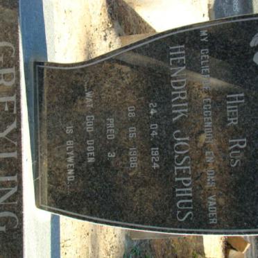 GREYLING Hendrik Josephus 1924-1986