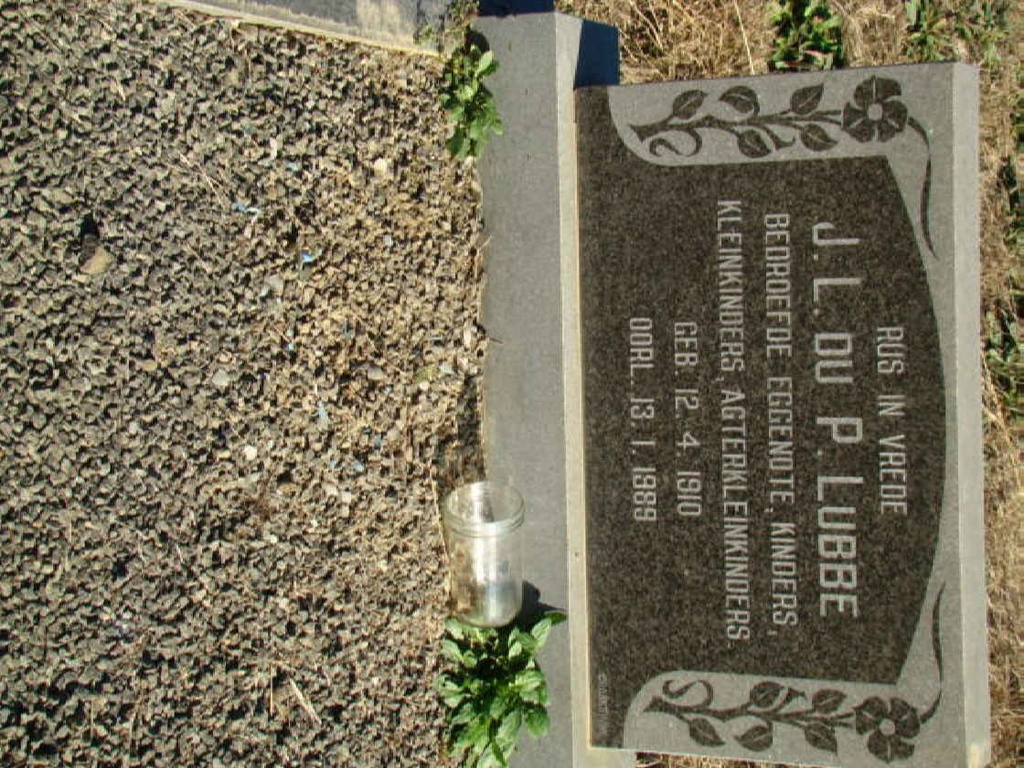 LUBBE J.L. du P. 1910-1989
