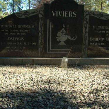 VIVIERS Josephus 1884-1968 &amp; Emerentia Fredrika Jacoba 1894-1971
