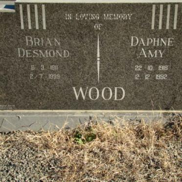 WOOD  Brian Desmond 1911-1999 &amp; Daphne Amy 1918-1992