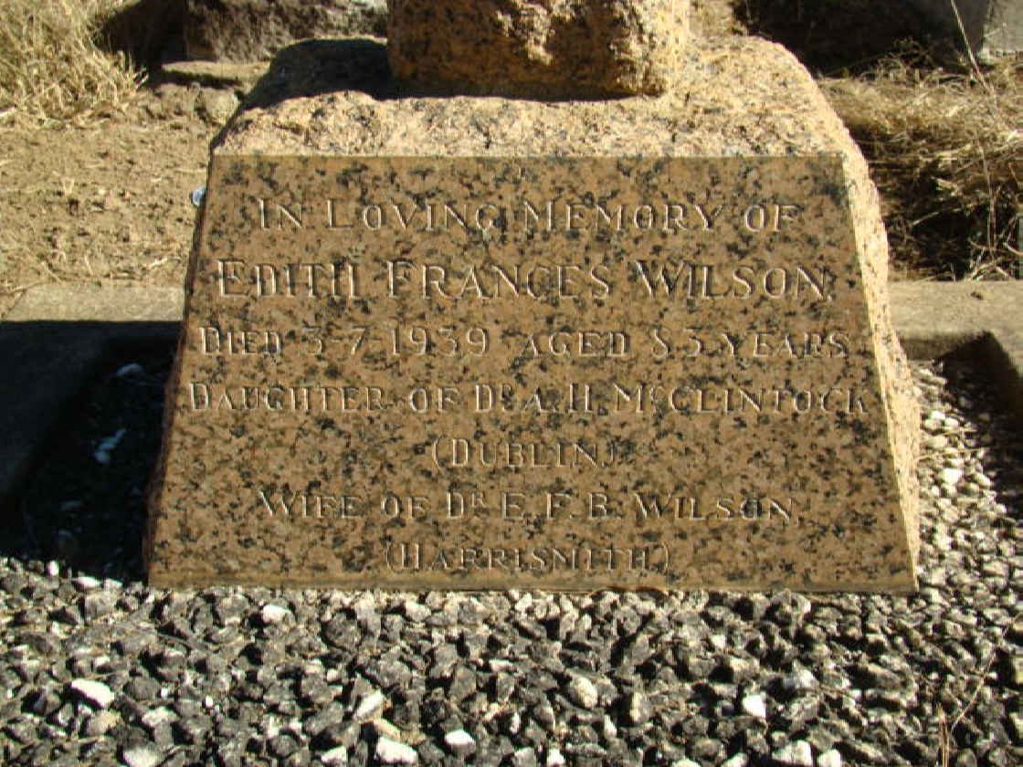WILSON Edith Francis nee McCLINTOCK -1939