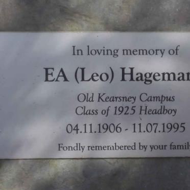 HAGEMANN E.A. 1906-1995