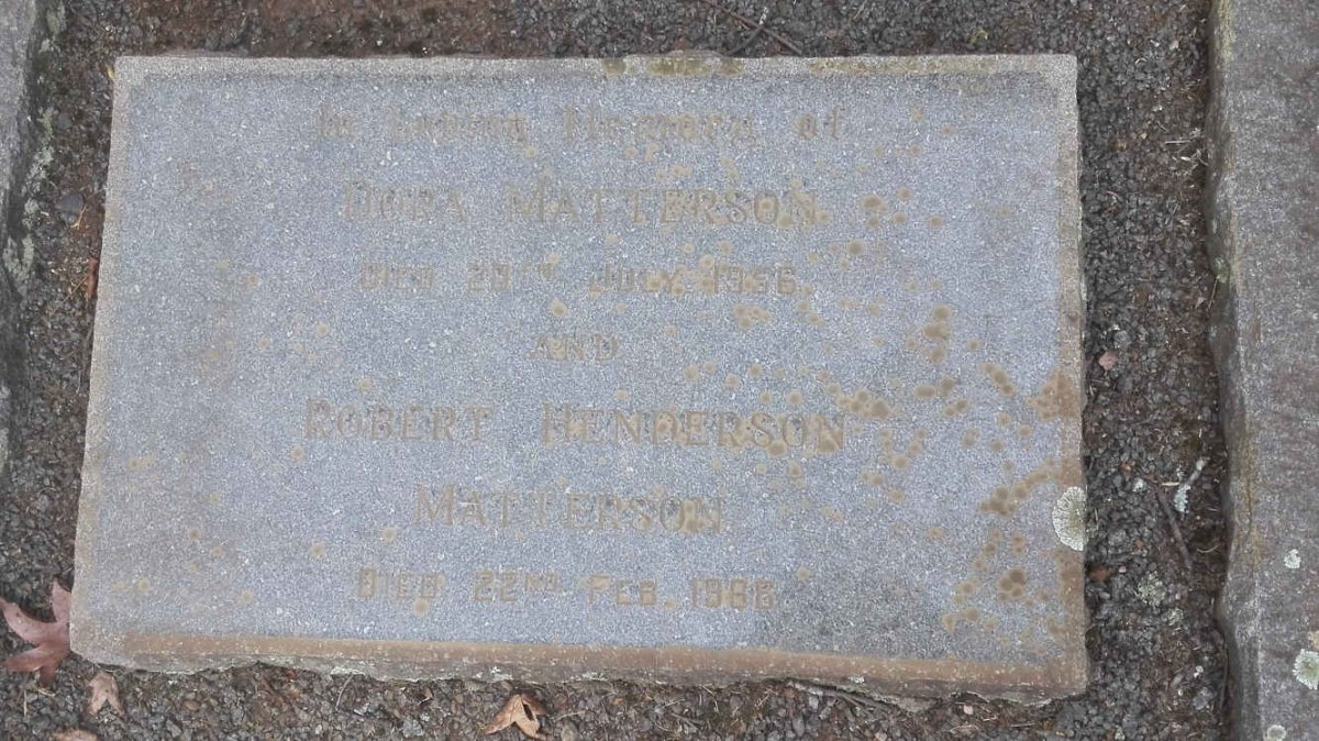 MATTERSON Robert Henderson -1986 &amp; Dora -1956