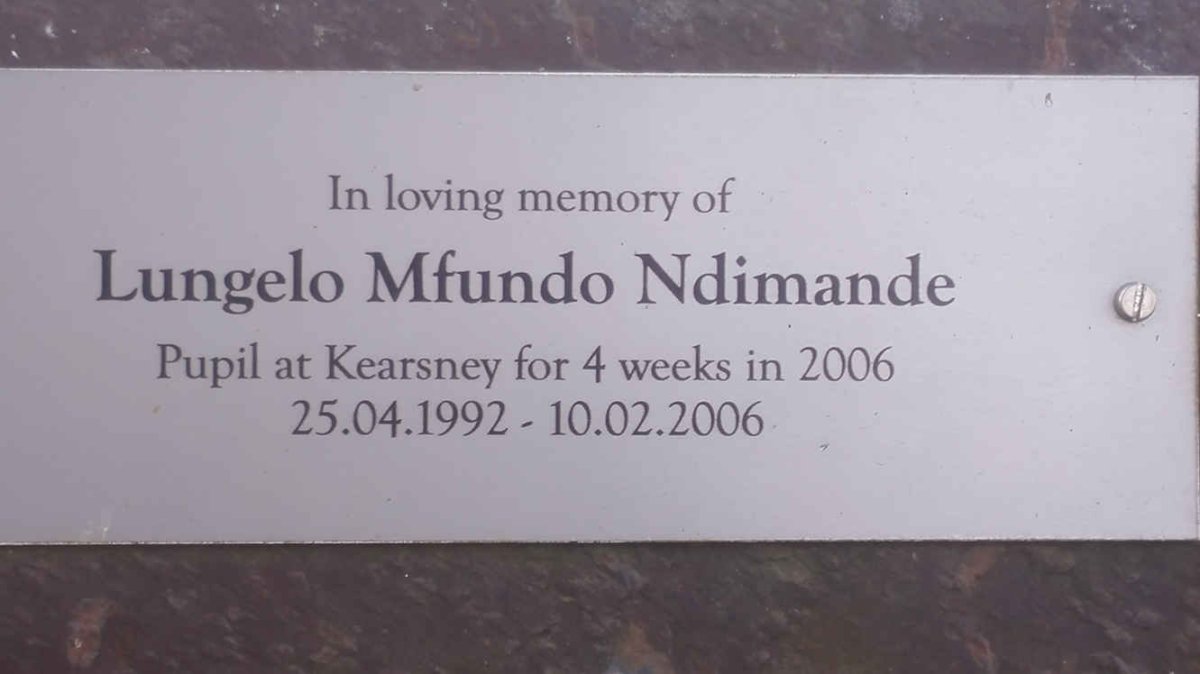 NDIMANDE Lungelo Mfundo 1992-2006