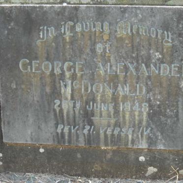 McDONALD George Alexander -1948