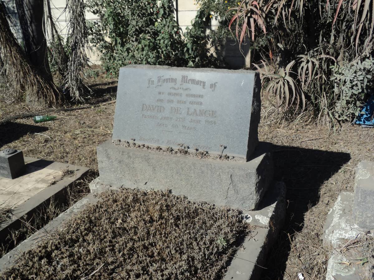 LANGE David, de -1954