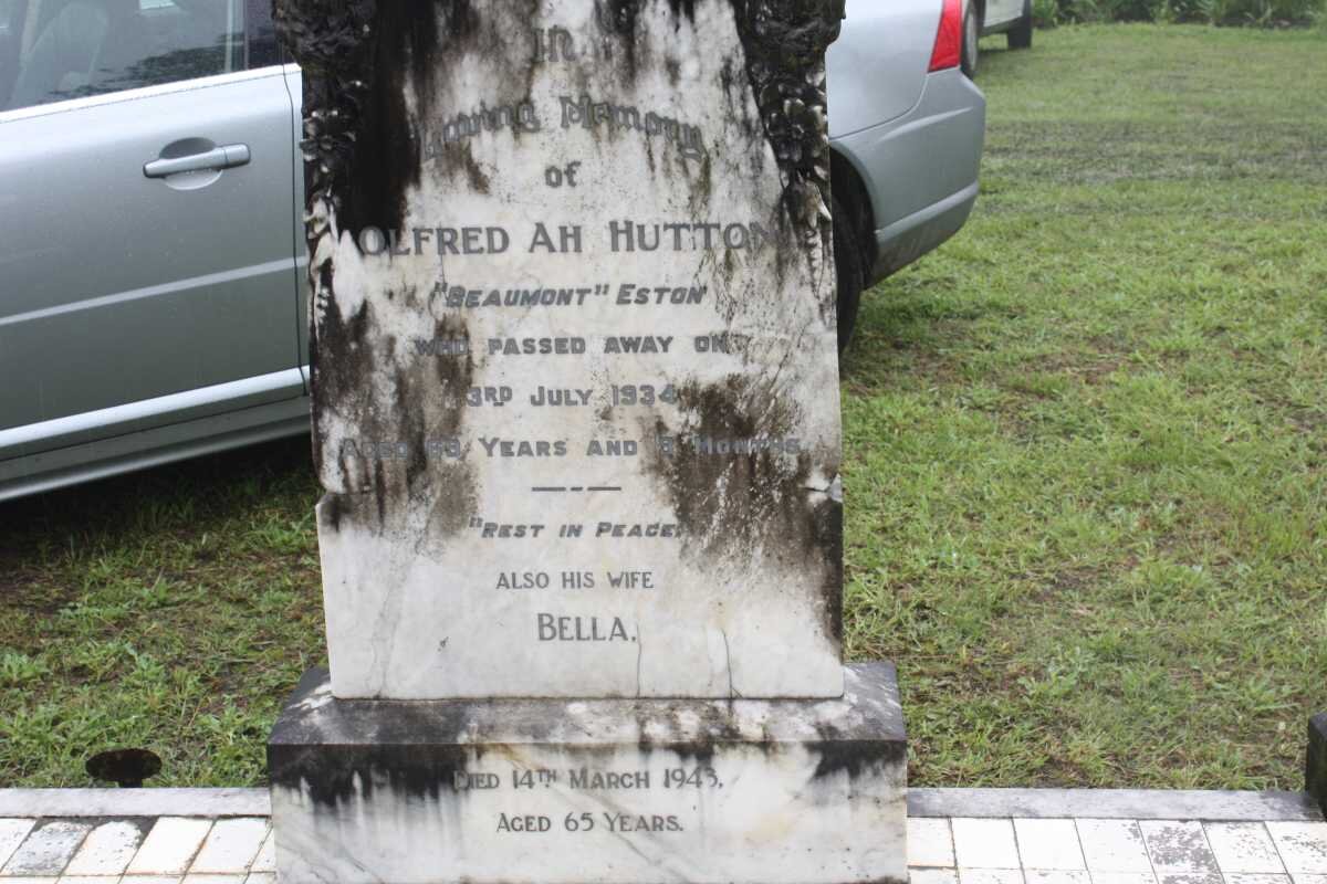 HUTTON Olfred A. H. -1934 &amp; Bella -1943