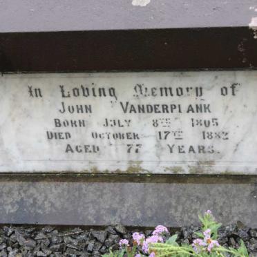 VANDERPLANK John 1805-1882