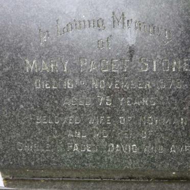 STONE Mary Paget  -1979