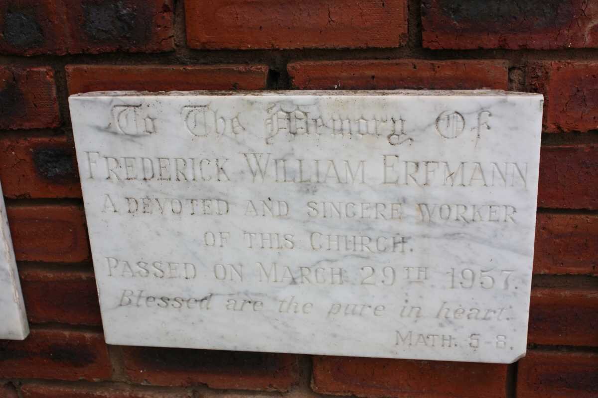 ERFMANN Frederick William -1957