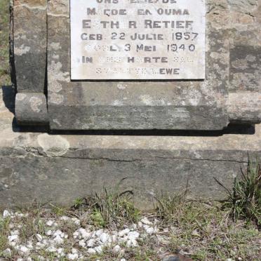 RETIEF Ester 1857-1940