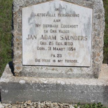 SAUNDERS Jan Adam 1880-1954