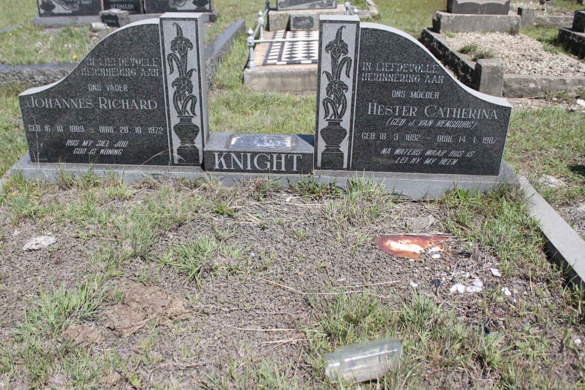 KNIGHT Johannes Richard 1889-1972 &amp; Hester Catharina VAN RENSBURG 1892-1987