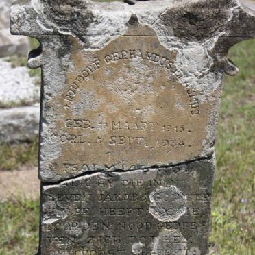 ERASMUS Roudolf Gerhardus 1915-1934