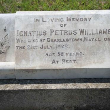 WILLIAMS Ignatius Petrus -1922