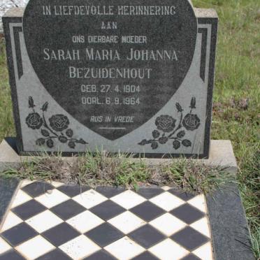 BEZUIDENHOUT Sarah Maria Johanna 1904-1964