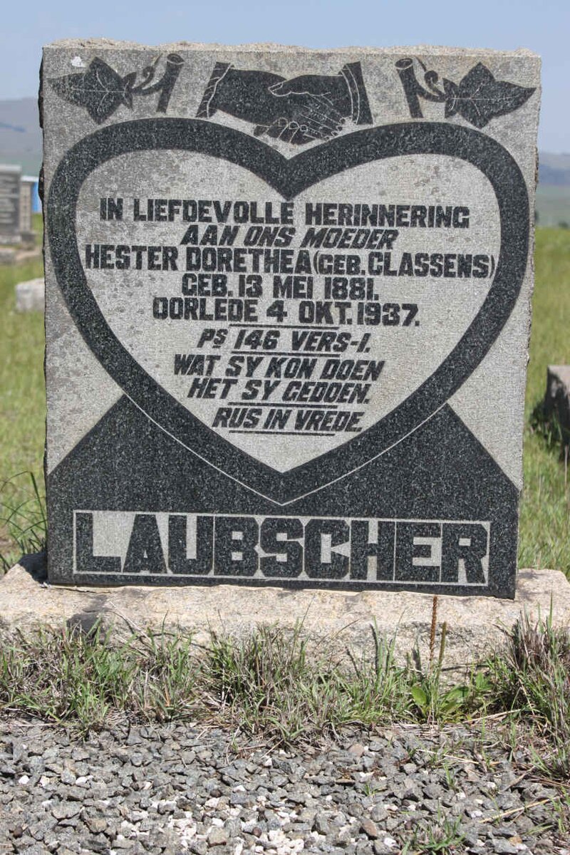 LAUBSCHER Hester Dorethea nee CLASSENS 1881-1937