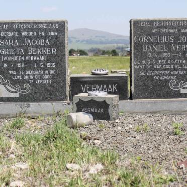 VERMAAK Cornelius Johannes Daniel 1896-1964 &amp; Susara Jacoba Magrieta BEKKER previously VERMAAK 1911-1995