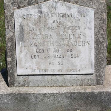 SAUNDERS Susara Helena Elizabeth 1885-1984