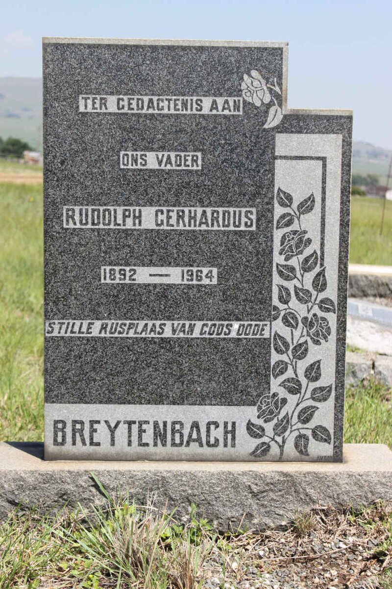BREYTENBACH Rudolf Gerhardus 1892-1964
