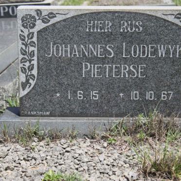 PIETERSE Johannes Lodewyk 1915-1967