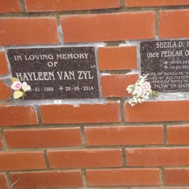 ZYL Hayleen, van 1984-2014 :: HARDMAN Sheila D. nee PEDLAR 1919-2012