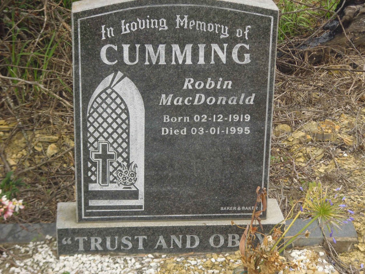 CUMMING Robin MacDonald 1919-1995