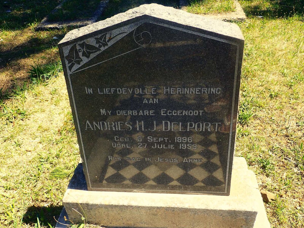 DELPORT Andries H.J. 1896-1959 &amp; Sarah S. OOSTHUIZEN 1901-1979