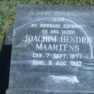 MAARTENS Joachim Hendrik 1877-1962 &amp; Anna Johanna KLOPPER 1881-1963