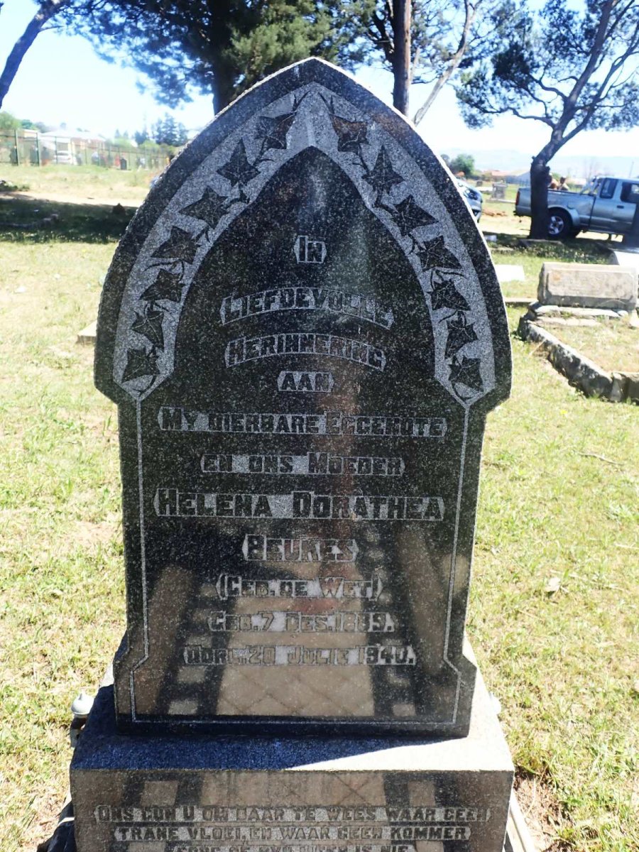BEUKES Helena Dorathea nee DE WET 1889-1940