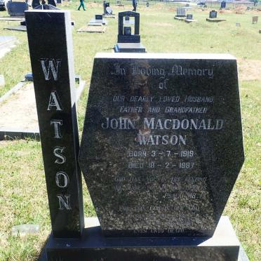 WATSON John Macdonald 1919-1987