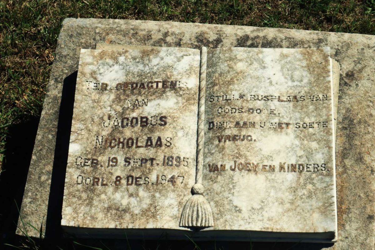 ? Jacobus Nicholaas 1895-1947